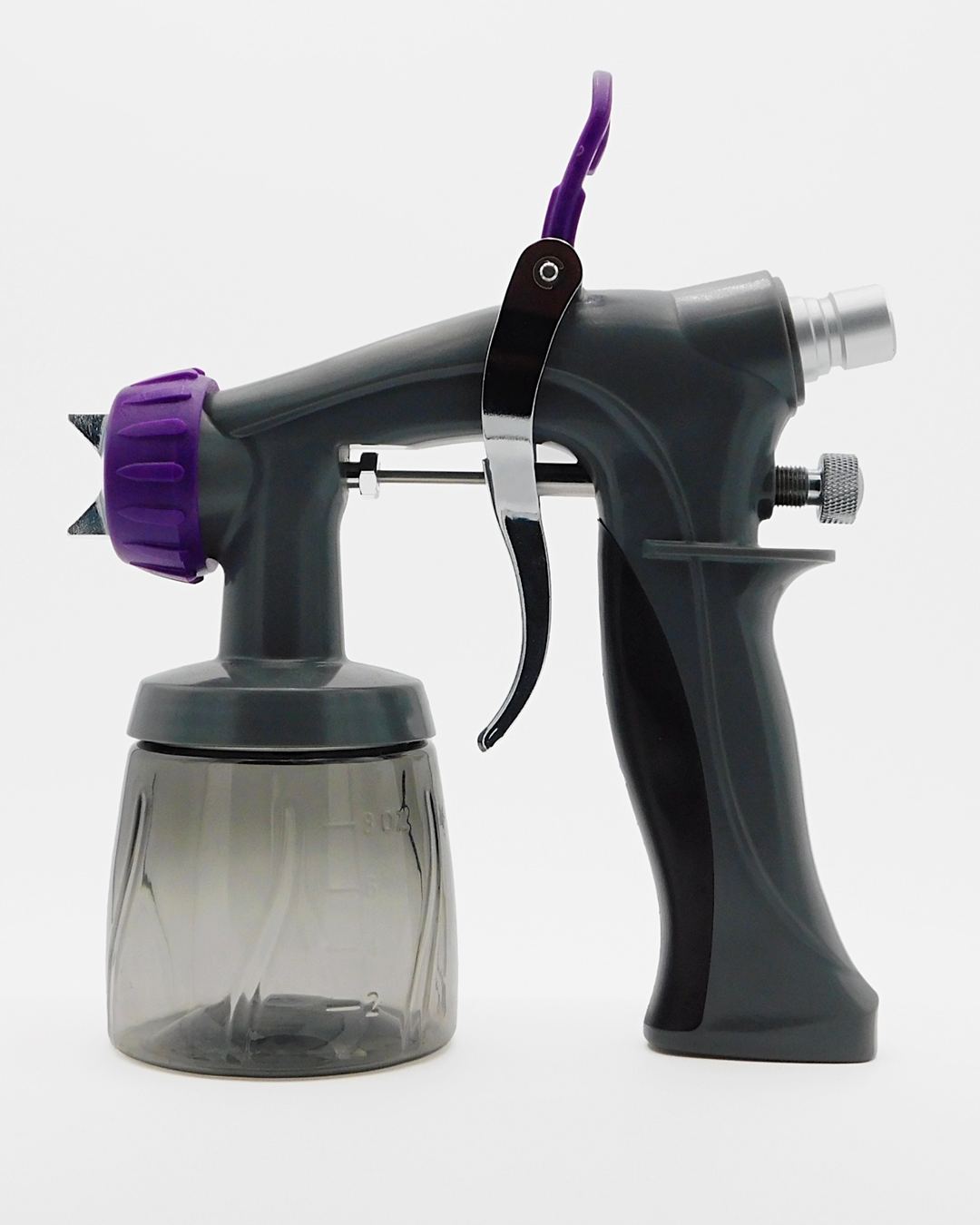 side view Spray Tan Gun for Norvell M1000 Spray Tan System in purple color while supplies last