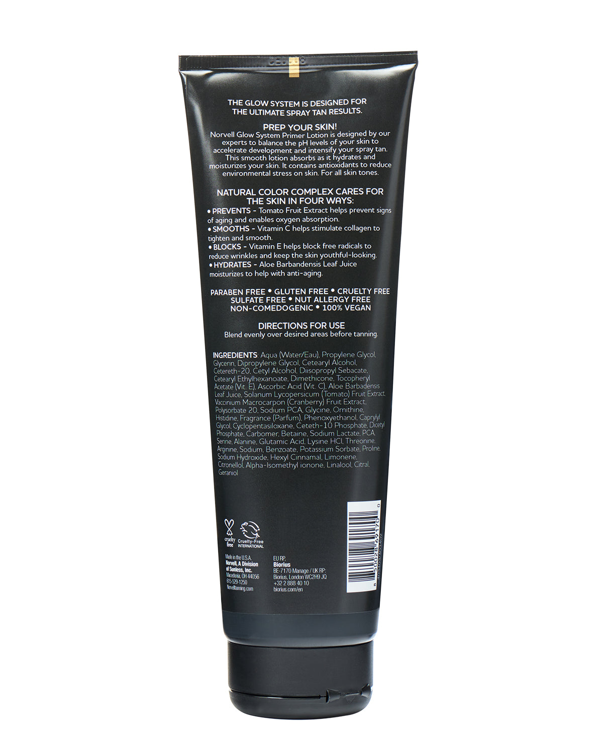 Norvell Pre-Tan, Enhancing Primer front 8.5oz back