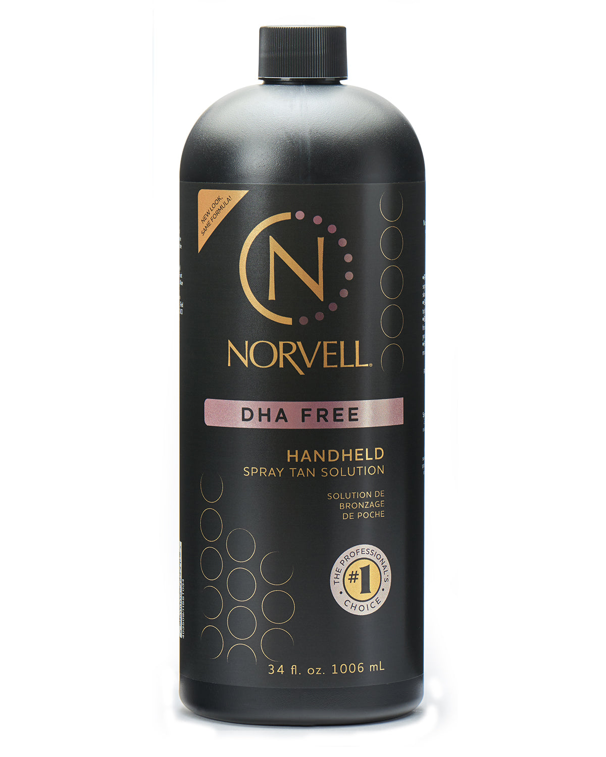 Norvell DHA Free Training, Professional Spray Tan Solution 34oz Front