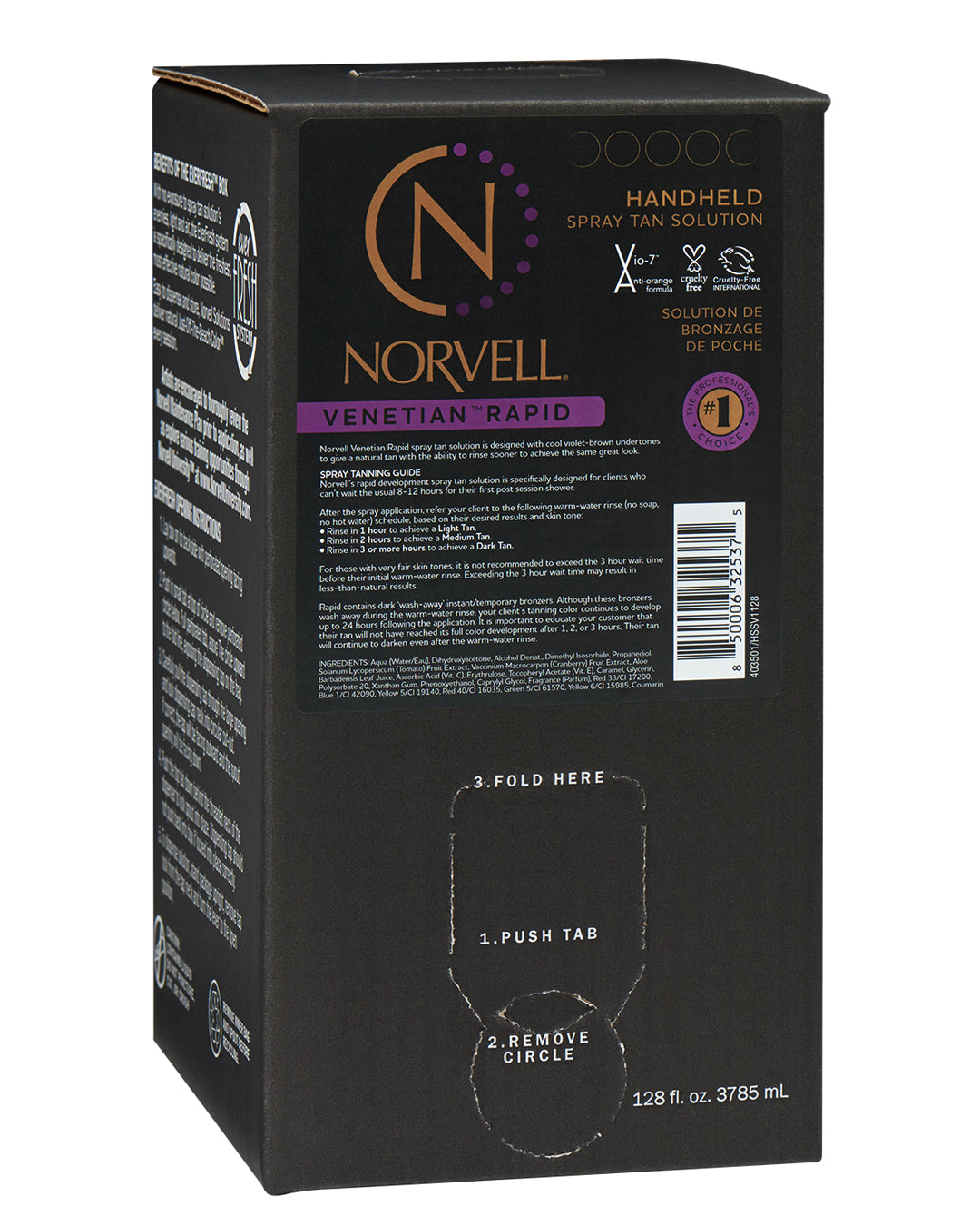 Norvell Venetian Rapid, Professional Spray Tan Solution 1288oz front