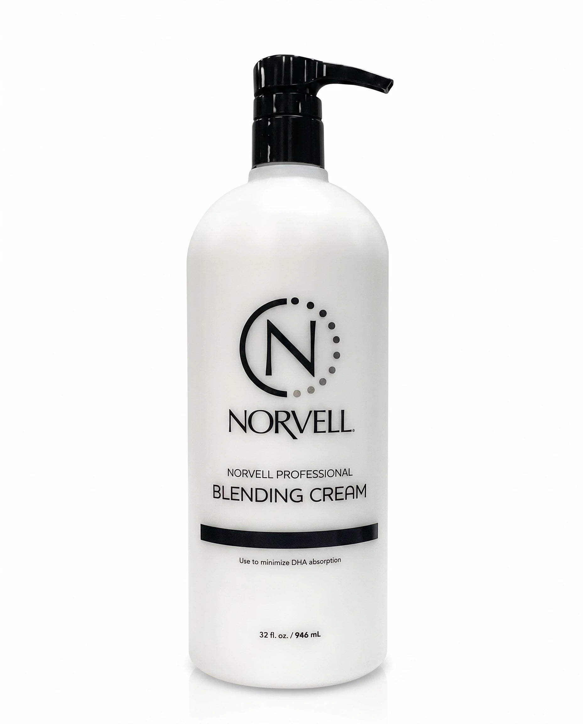 A 32 fl oz bottle of Norvell Professional Blending Cream with a black pump dispenser, shown on a clean white background.