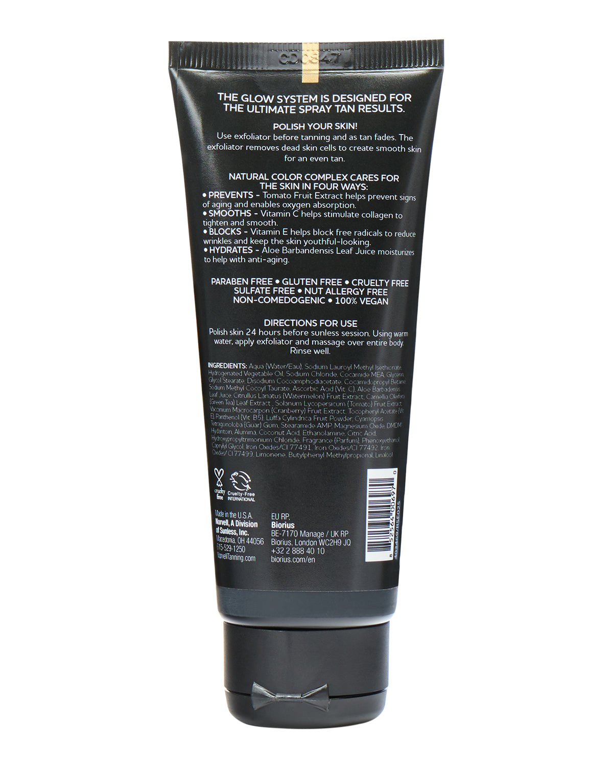 Norvell Pre-Tan, Exfoliator RSE025 back