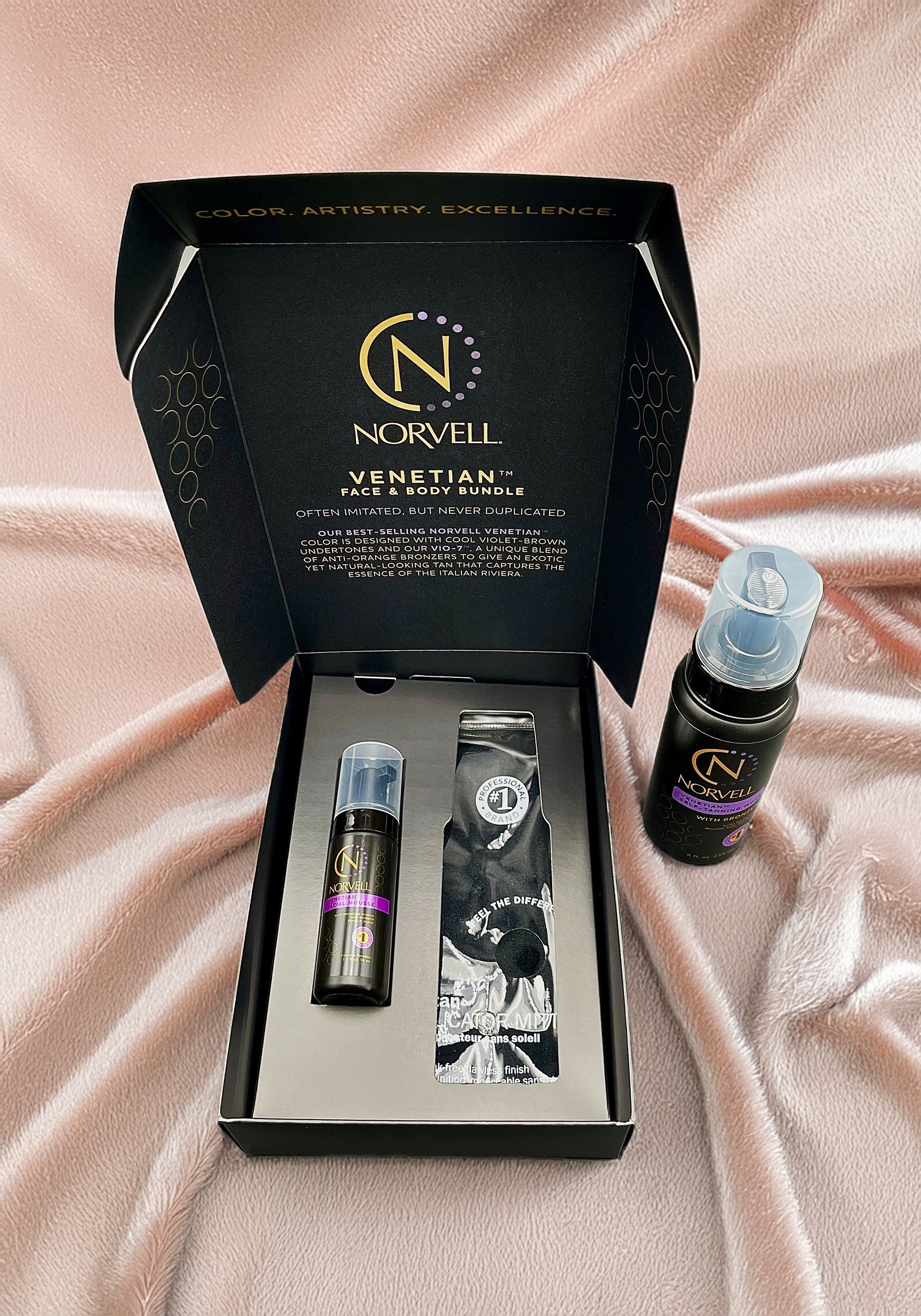 トライアルセット・サンプル ELECTORE MINERALORE FACE TREATMENT Venetian Face & Body Gift Set – Norvell Tanning
