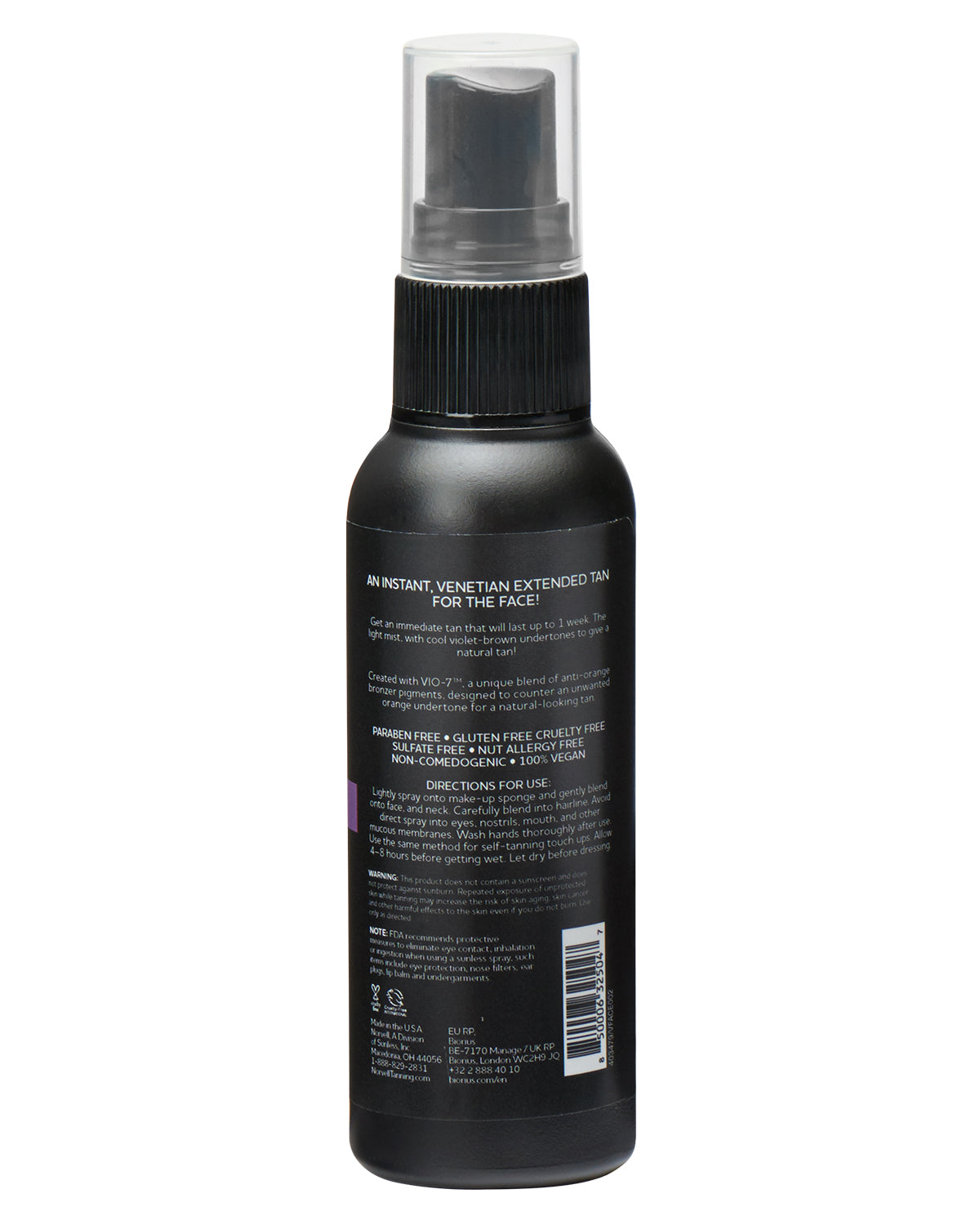 Norvell Instant Self-Tanning Face Mist back